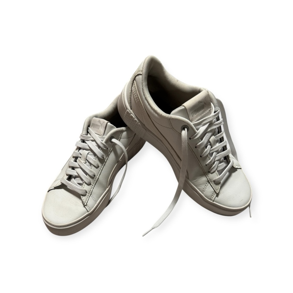 PUMA SoftFoam+ White Leather Sneakers – Women’s Size 8.5 (EU 39)